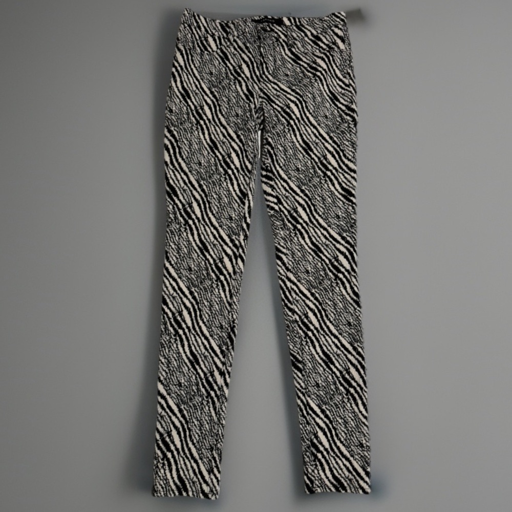j brand black&white patterned skinny pants, women's 28 inch waist